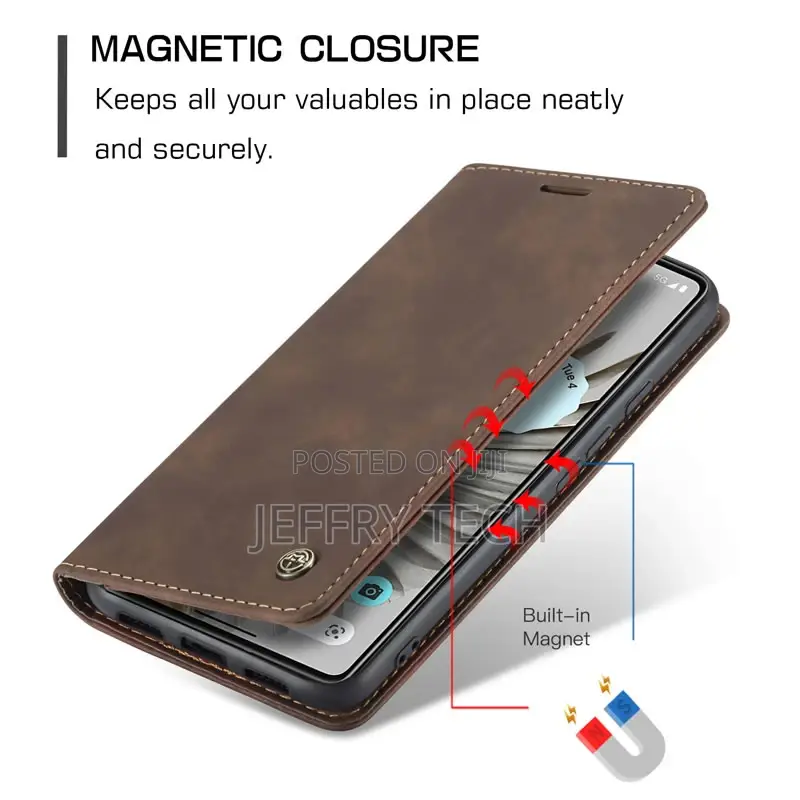 Google Pixel 7 Pro Retro Flip Leather Wallet Case Coffee