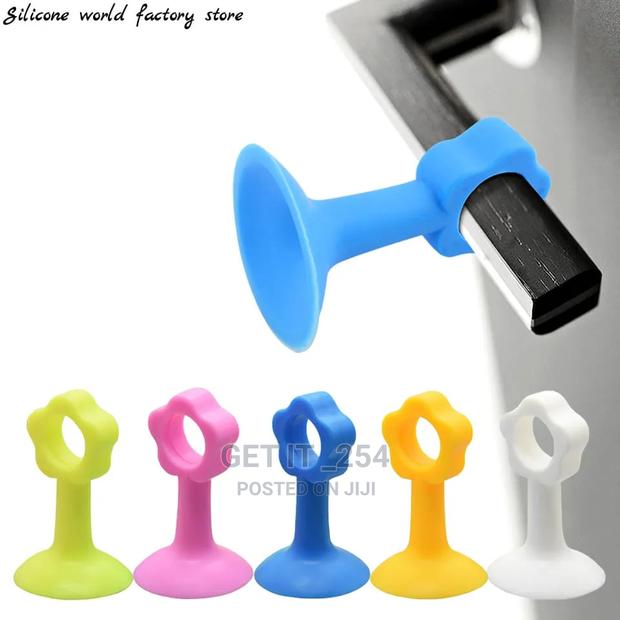 Silicone Door Handle Knob Crash Pad Wall Bumper Guards - thumbnail 2