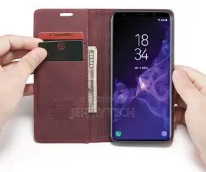Samsung Galaxy S9 Plus Retro Matte Soft Flip Leather Red
