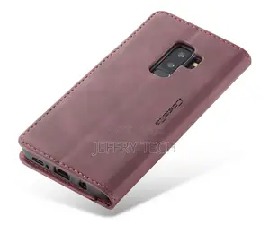 Samsung Galaxy S9 Plus Retro Matte Soft Flip Leather Red