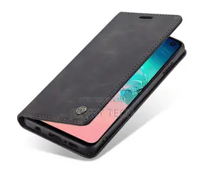 Samsung Galaxy S10e Retro Flip Leather Wallet Case Black