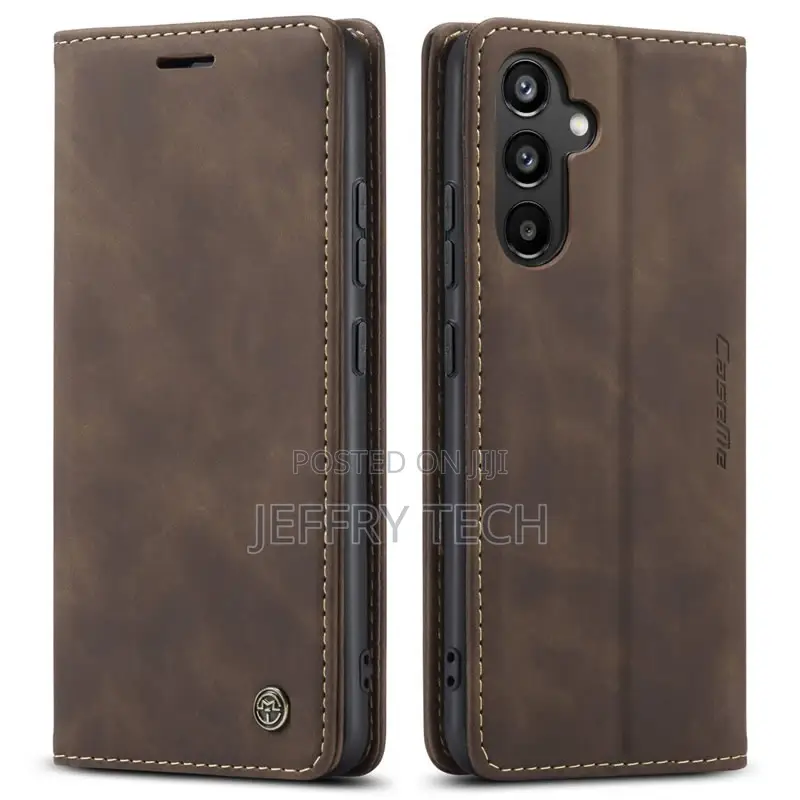 Samsung Galaxy A34 5G Retro Flip Leather Wallet Case Coffee