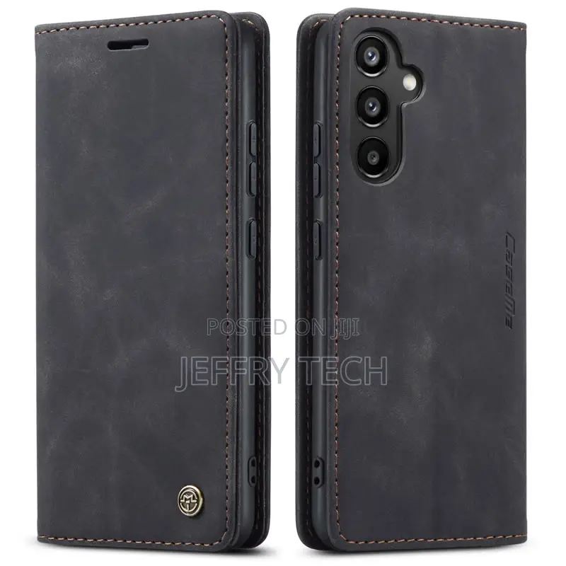 Samsung Galaxy A34 5G Retro Flip Leather Wallet Case Black