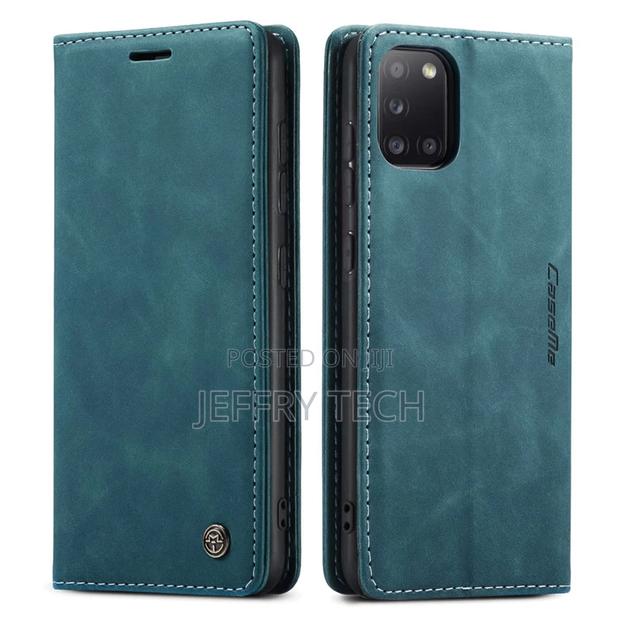 Samsung Galaxy A31 Vintage Style Matte Texture Soft PU Blue