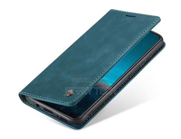 Samsung Galaxy A31 Vintage Style Matte Texture Soft PU Blue - thumbnail 2