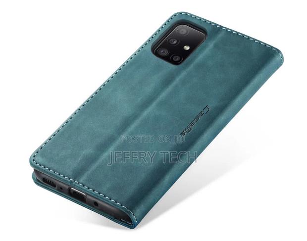Samsung Galaxy A31 Vintage Style Matte Texture Soft PU Blue - thumbnail 3