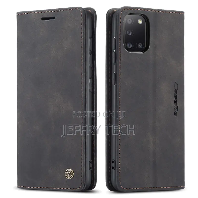 Samsung Galaxy A31 Black Style Matte Texture Soft PU Leat