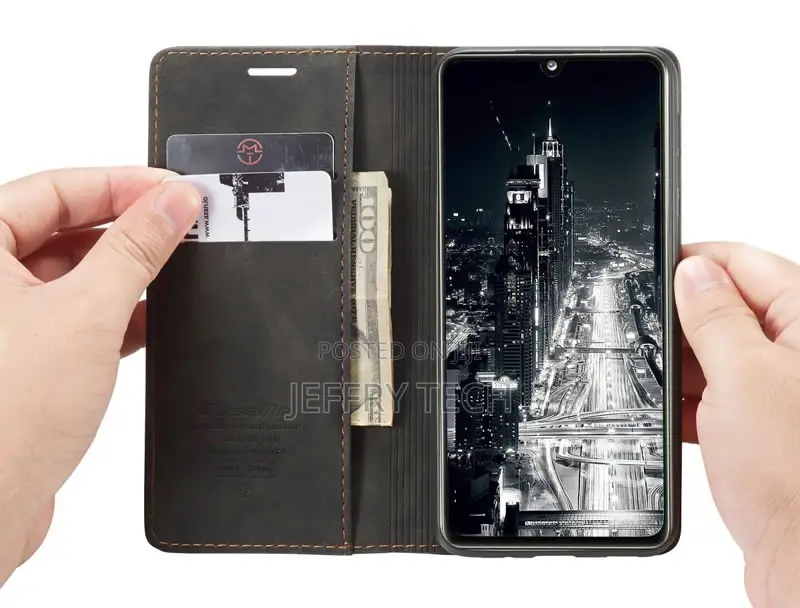Samsung Galaxy A31 Black Style Matte Texture Soft PU Leat