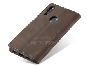 Samsung Galaxy A20S Anti-Fall Retro Leather Wallet Coffee
