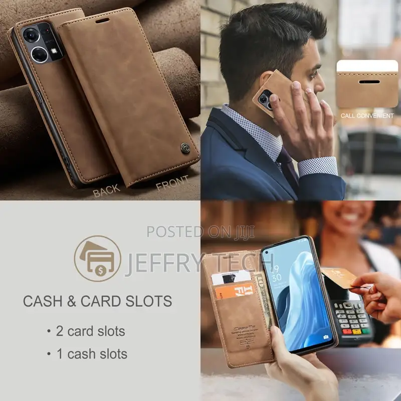 OPPO Reno 8 4G Retro Flip Leather Wallet Case Brown