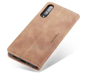 Galaxy A30S Anti-Fall Retro Leather Wallet Case Brown Samsun
