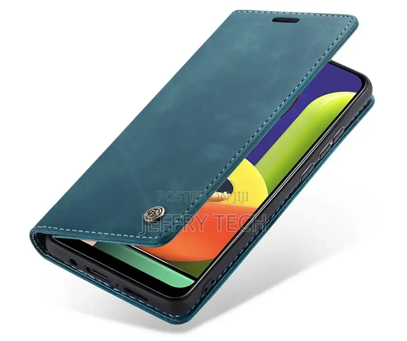 Samsung Galaxy A30S Anti-Fall Retro Leather Wallet Case Blue