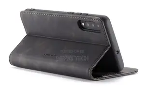 Samsung Galaxy A30S Anti-Fall Retro Leather Wallet Case Blac