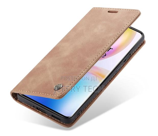 Oneplus 8 Pro Vintage Style Matte Texture Brown Leather Wa - thumbnail 3