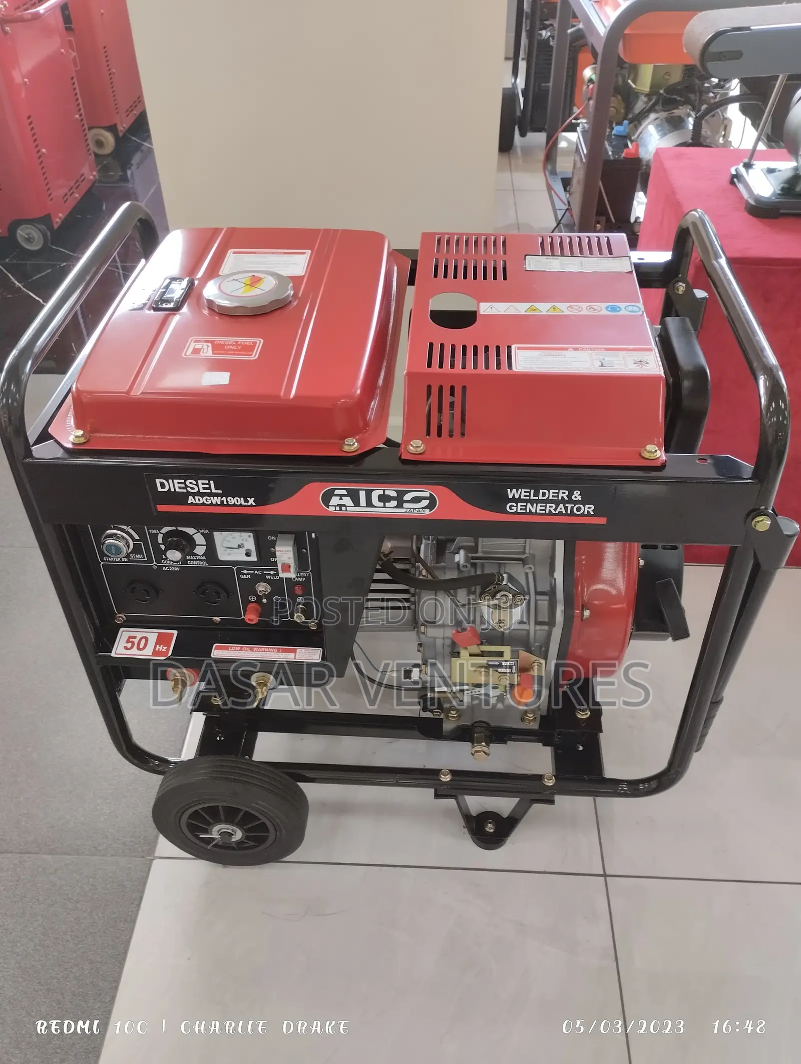 Aico Welder Generator 190amps 7kva