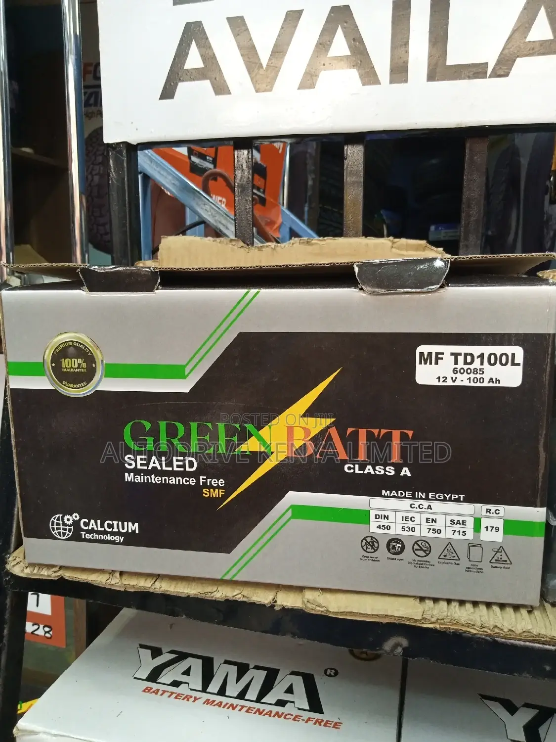 DIN100L Greenbatt Battery