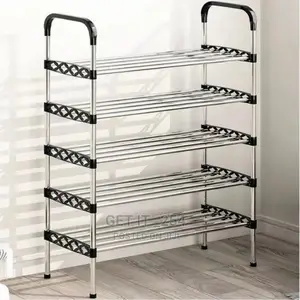 6 Tier Metallic Shoe Rack Organiser