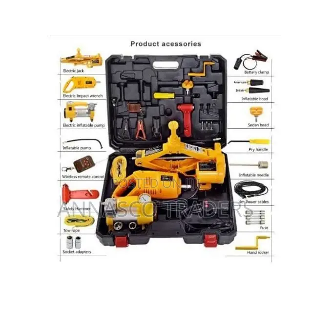 Car Jack 3 in 1 - Electric Car Jack, Air Compressor Wrench