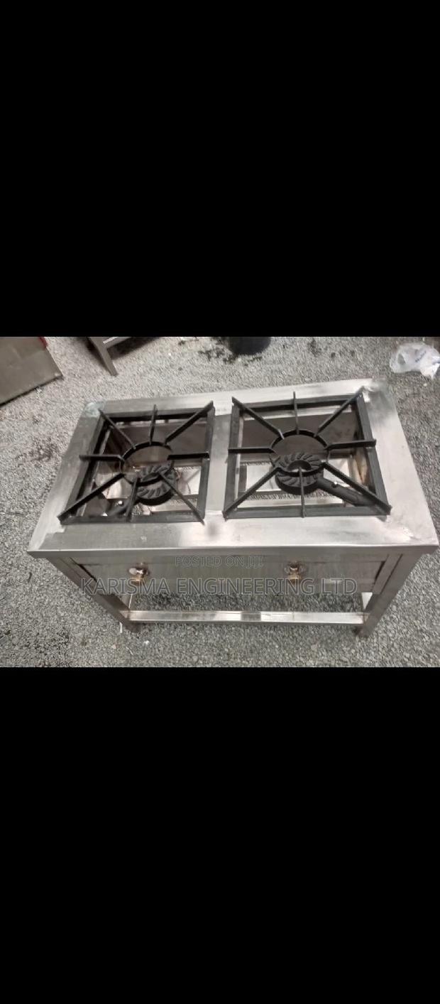 Two Burner Gas Cooker, Stainless Steel - main view