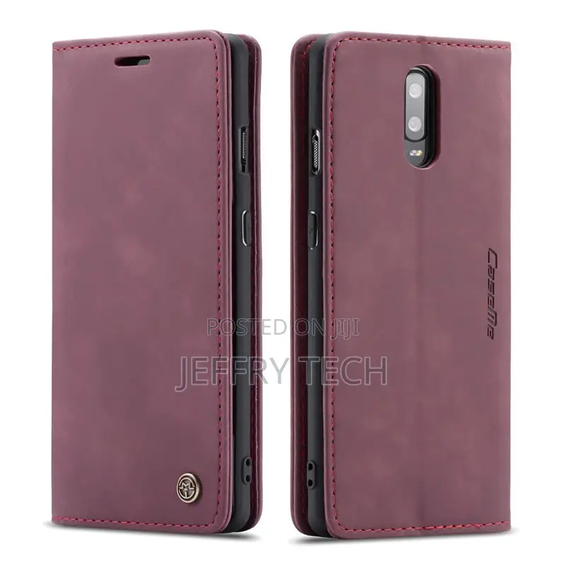 Oneplus 7 Leather Flip Wallet Case Red