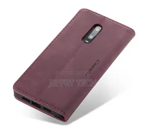 Oneplus 7 Leather Flip Wallet Case Red