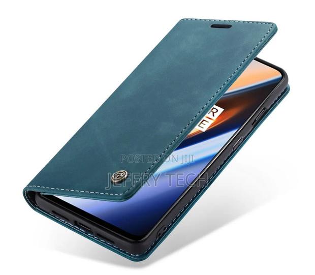 Flip Oneplus 7 Leather Wallet Case Blue - thumbnail 2