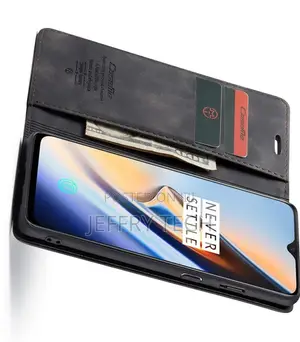 Flip Oneplus 7 Leather Wallet Case Black