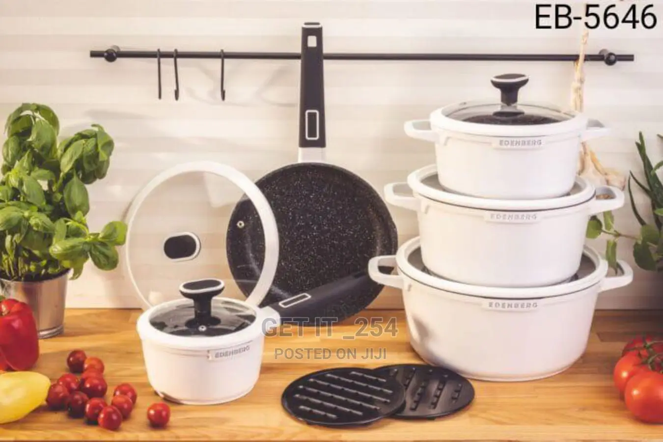 15pc Edenburg Cookware(Red) 