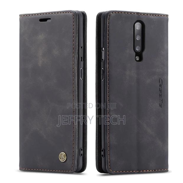 Oneplus 7 Pro Leather Wallet Case Black Flip - thumbnail 2