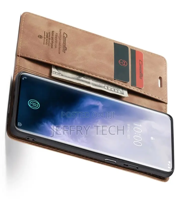 Flip Oneplus 7 Pro Leather Wallet Case Brown