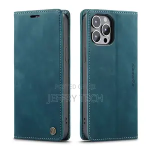 iPhone 14 Pro Max Retro Flip Leather Wallet Case Blue