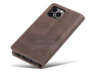 iPhone 14 Pro Retro Flip Leather Wallet Case Coffee - thumbnail 2