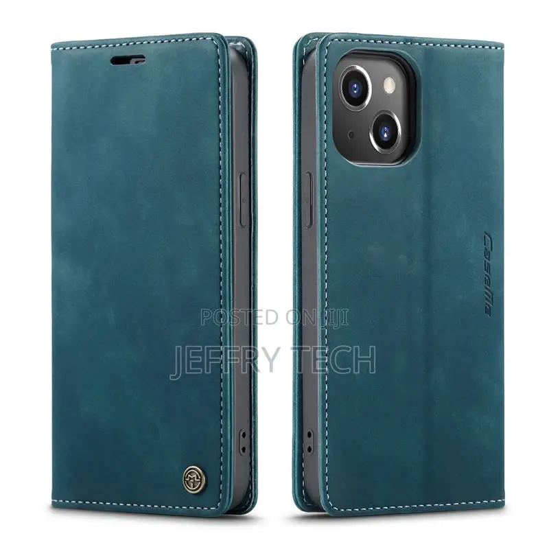 iPhone 14 Plus Retro Flip Leather Wallet Case Blue