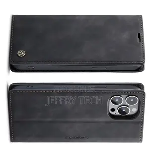 iPhone 13 Pro Max Retro Flip Leather Wallet Case Black