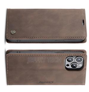 iPhone 13 Pro Retro Flip Leather Wallet Case Coffee - thumbnail 2
