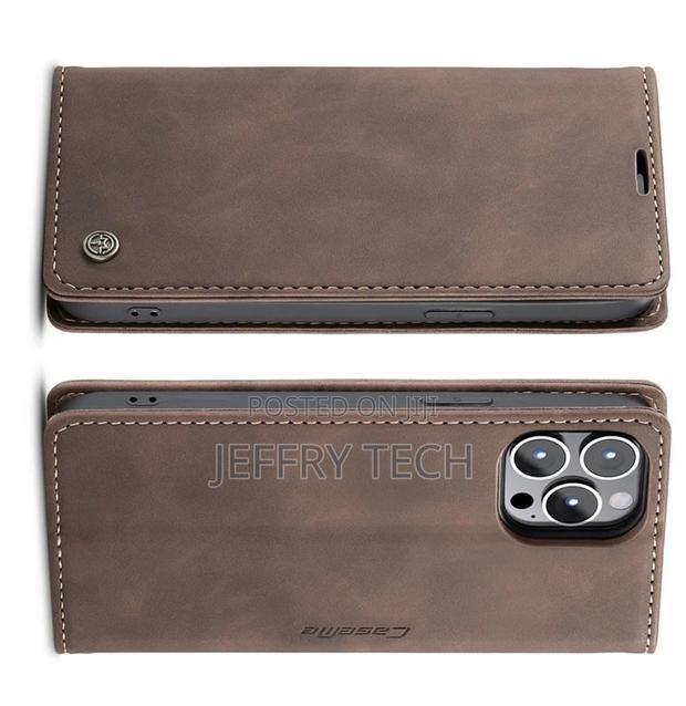 iPhone 13 Pro Retro Flip Leather Wallet Case Coffee