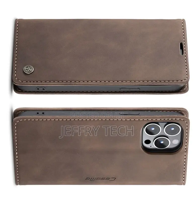 iPhone 13 Pro Retro Flip Leather Wallet Case Coffee