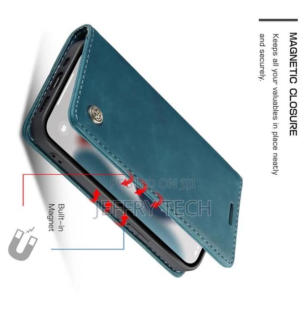 iPhone 13 Pro Retro Flip Leather Wallet Case Blue - thumbnail 2