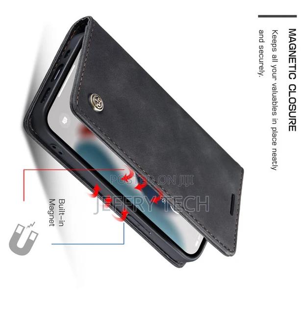 iPhone 13 Pro Retro Flip Leather Wallet Case Black
