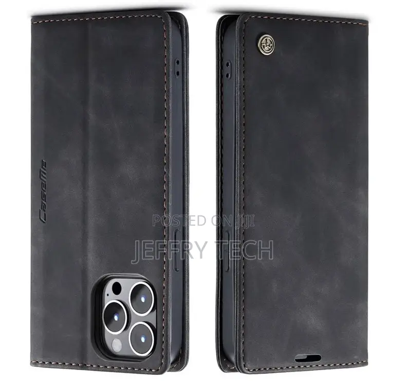 iPhone 13 Pro Retro Flip Leather Wallet Case Black