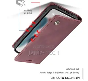 iPhone 13 Retro Flip Leather Wallet Case Red