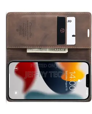 iPhone 13 Retro Flip Leather Wallet Case Coffee