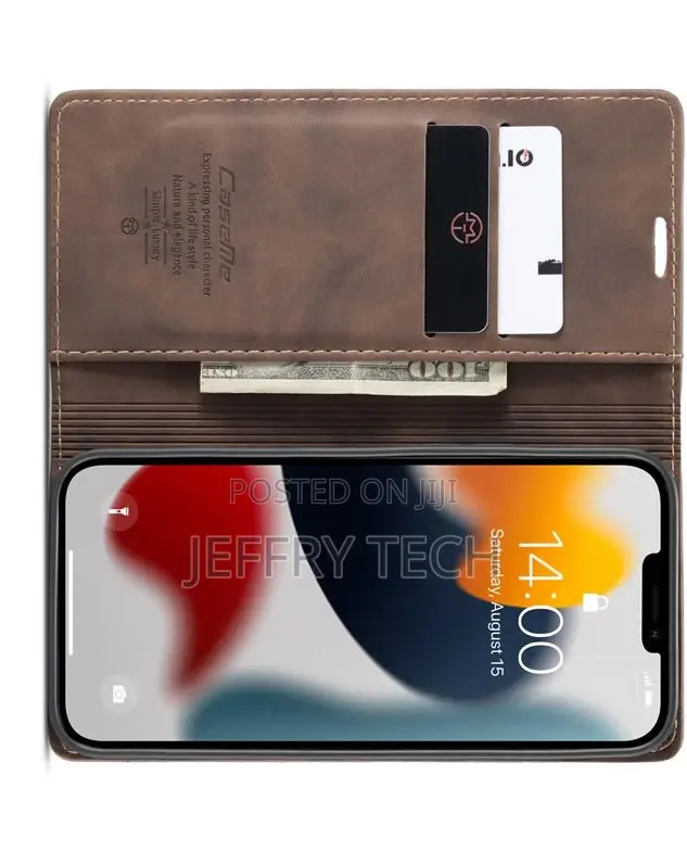 iPhone 13 Retro Flip Leather Wallet Case Coffee