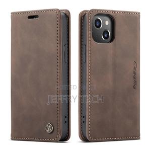iPhone 13 Mini Retro Flip Leather Wallet Case Coffee - thumbnail 2
