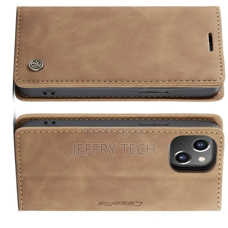 iPhone 13 Mini Retro Flip Leather Wallet Case Brown