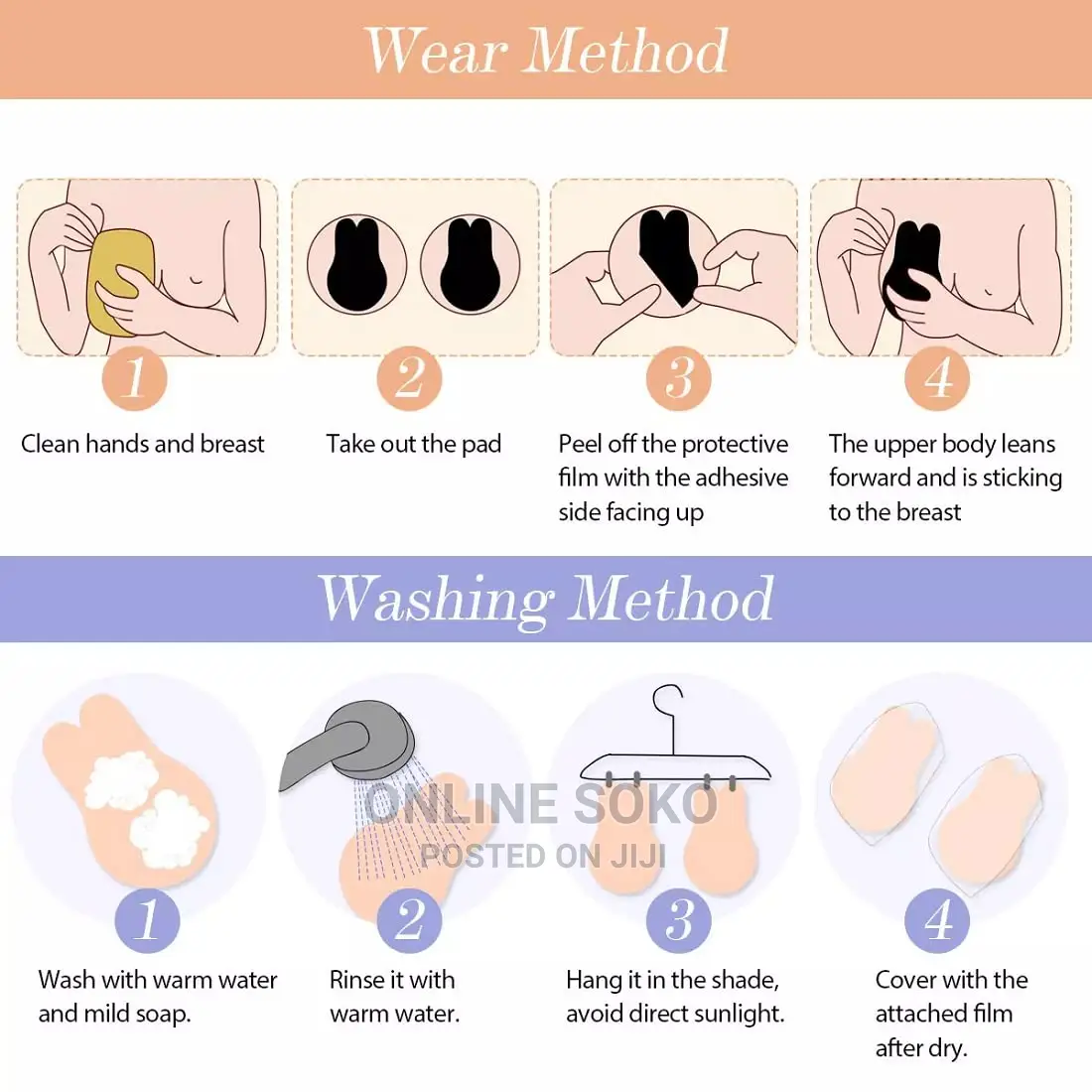 Women Reusable Rabbit Ear Silicone Breast Lift Nipple Covers