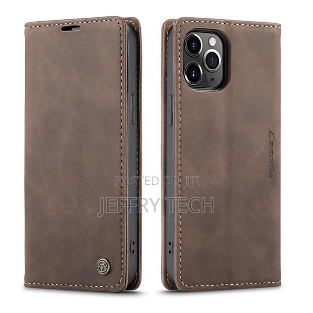 iPhone 12 Pro Max Retro Flip Leather Wallet Case Coffee - main view