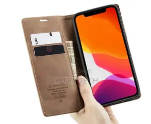 iPhone 12 Pro Max Retro Flip Leather Wallet Case Brown