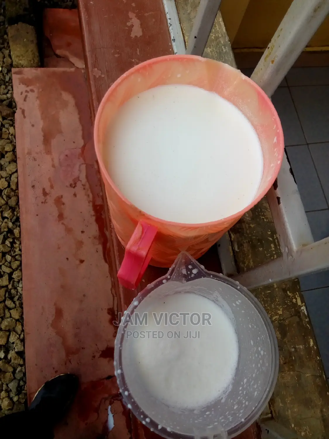 Pure Fresh Farm Goat Milk.