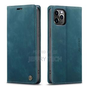 iPhone 12 Pro Max Retro Flip Leather Wallet Case Blue - thumbnail 2